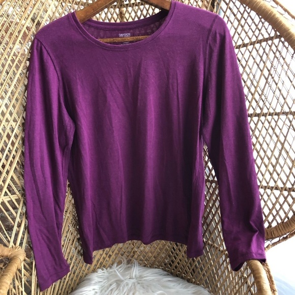 Danskin Now Semi Fitted Purple Top - Picture 1 of 4